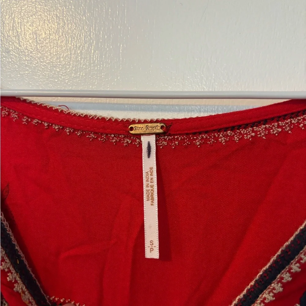 Free People Scarlet Embroidered Quiet Luxury Feminine Chic Tunic Dress - Picture 2 of 5